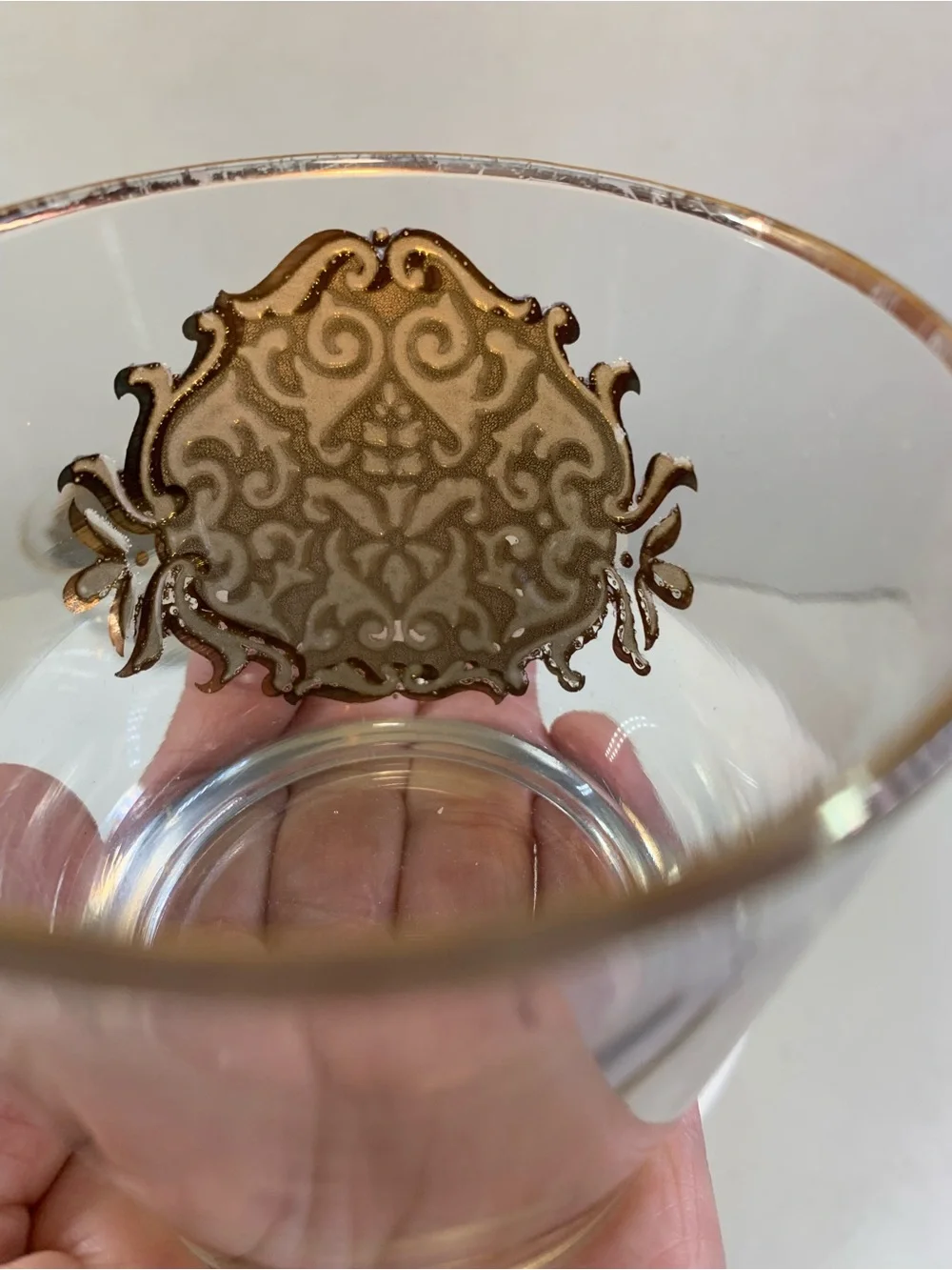 Vintage Libby’s “Opera” Gold Cocktail Glasses Set of 4.                3612